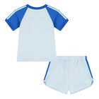 Younger Blue Logo Shorts Set, 1, hi-res