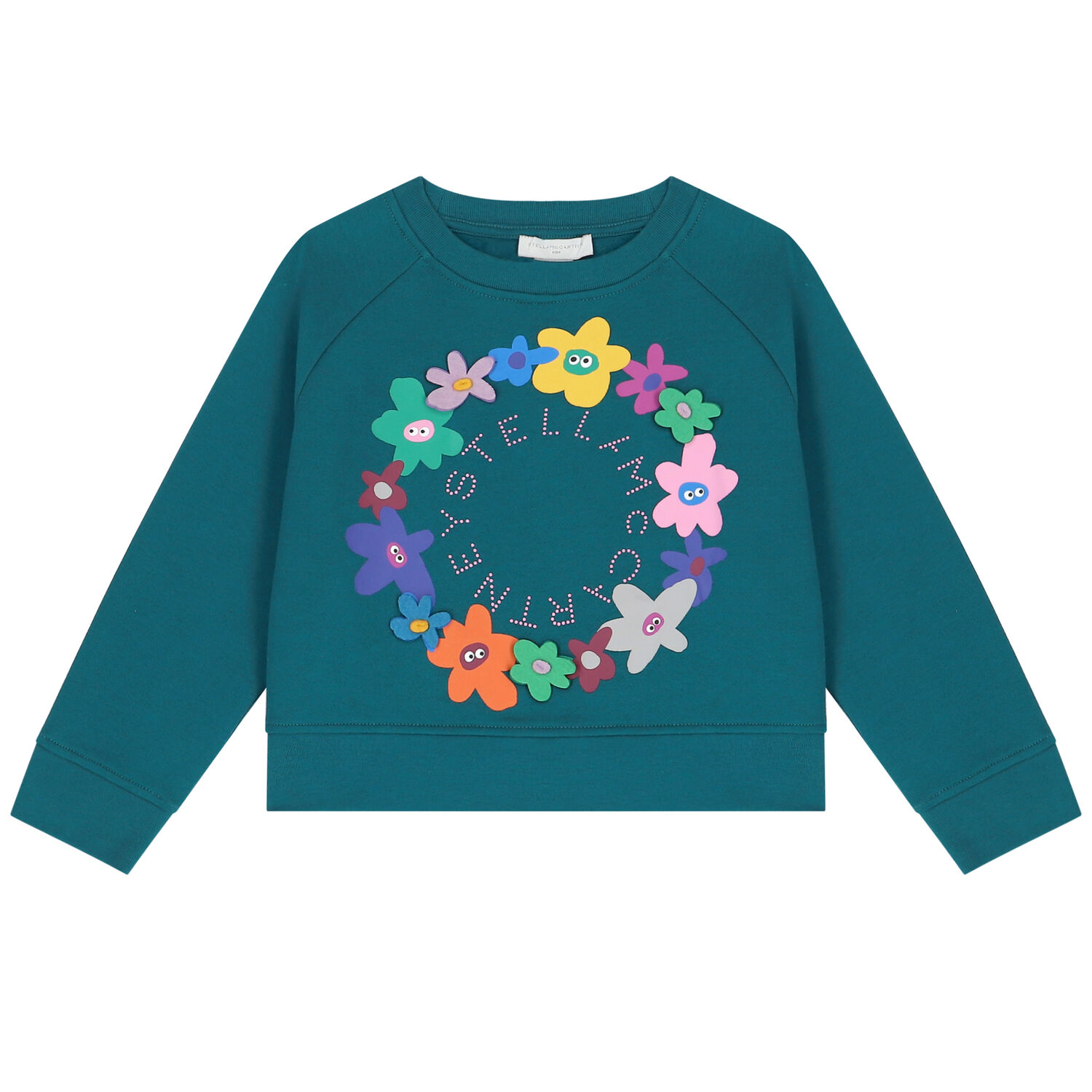 Girls Green Floral Logo Tracksuit, 1, hi-res image number null