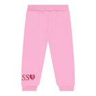 Baby Girls Pink Logo Tracksuit Set, 1, hi-res