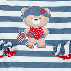 Younger Girls Blue & White Swimsuit Set, 1, hi-res