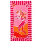 Girls Pink & Red Mermaid Towel, 1, hi-res
