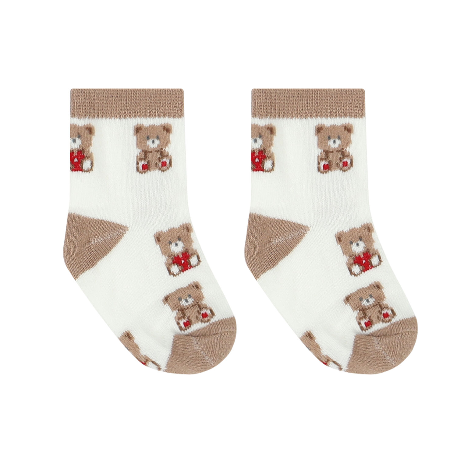 Beige & Ivory Teddy Socks ( 4-Pack ), 1, hi-res