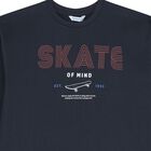 توب اولاد باكمام طويله باللون الكحلى والابيض , 2, hi-res