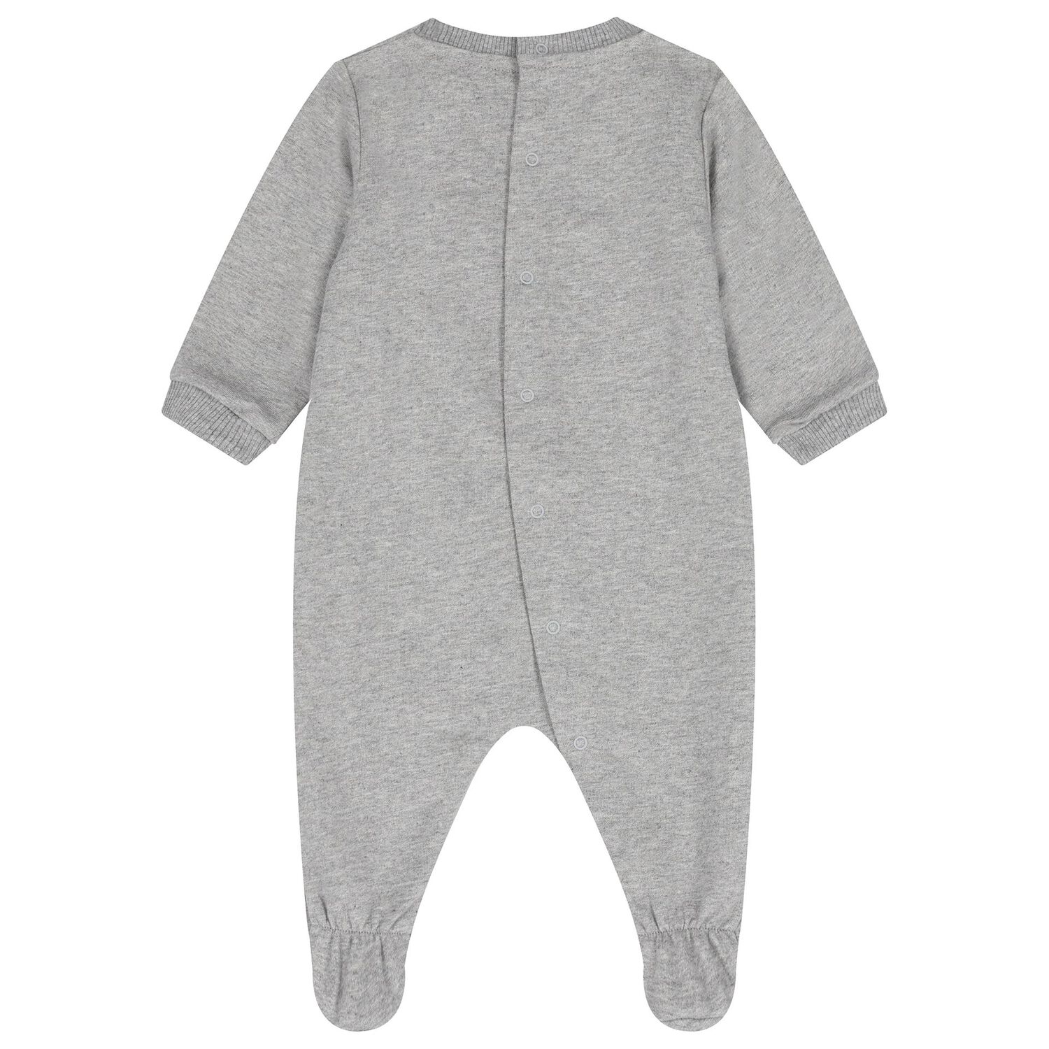 Grey Teddy Bear Logo Babygrow, 6, hi-res