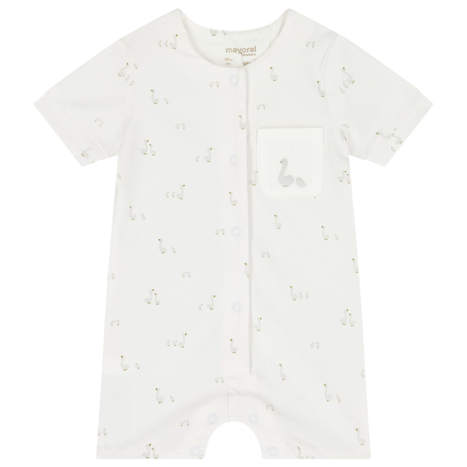 White Baby Romper, Bib & Socks Set, 1, hi-res