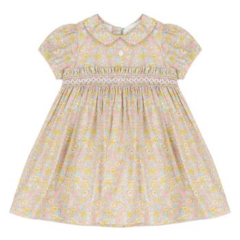 Baby Girls Yellow & Pink Floral Dress