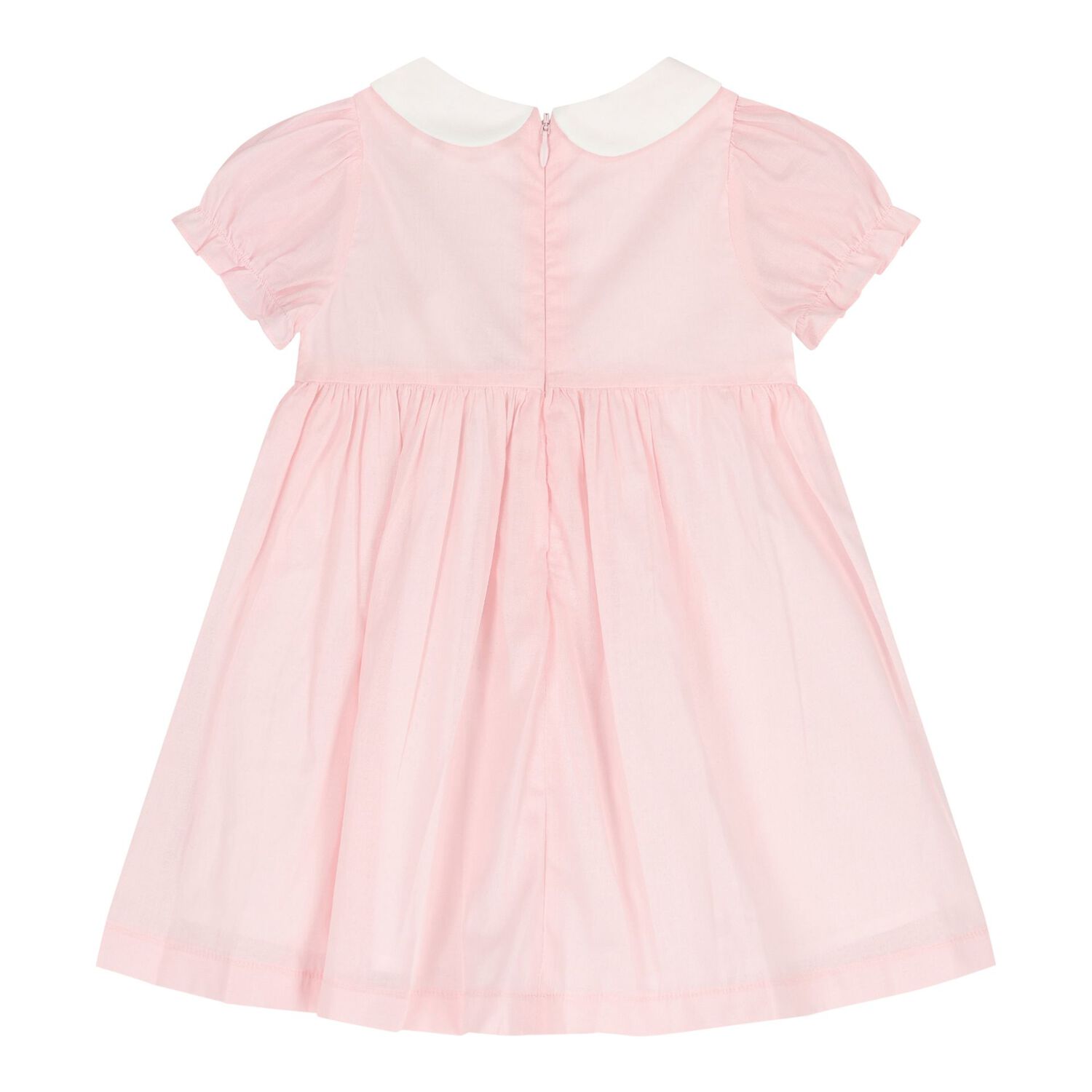 Baby Girls Pink Smocked Dress, 1, hi-res