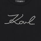 Mini Me Girls Black Logo Pearl Sweatshirt, 1, hi-res