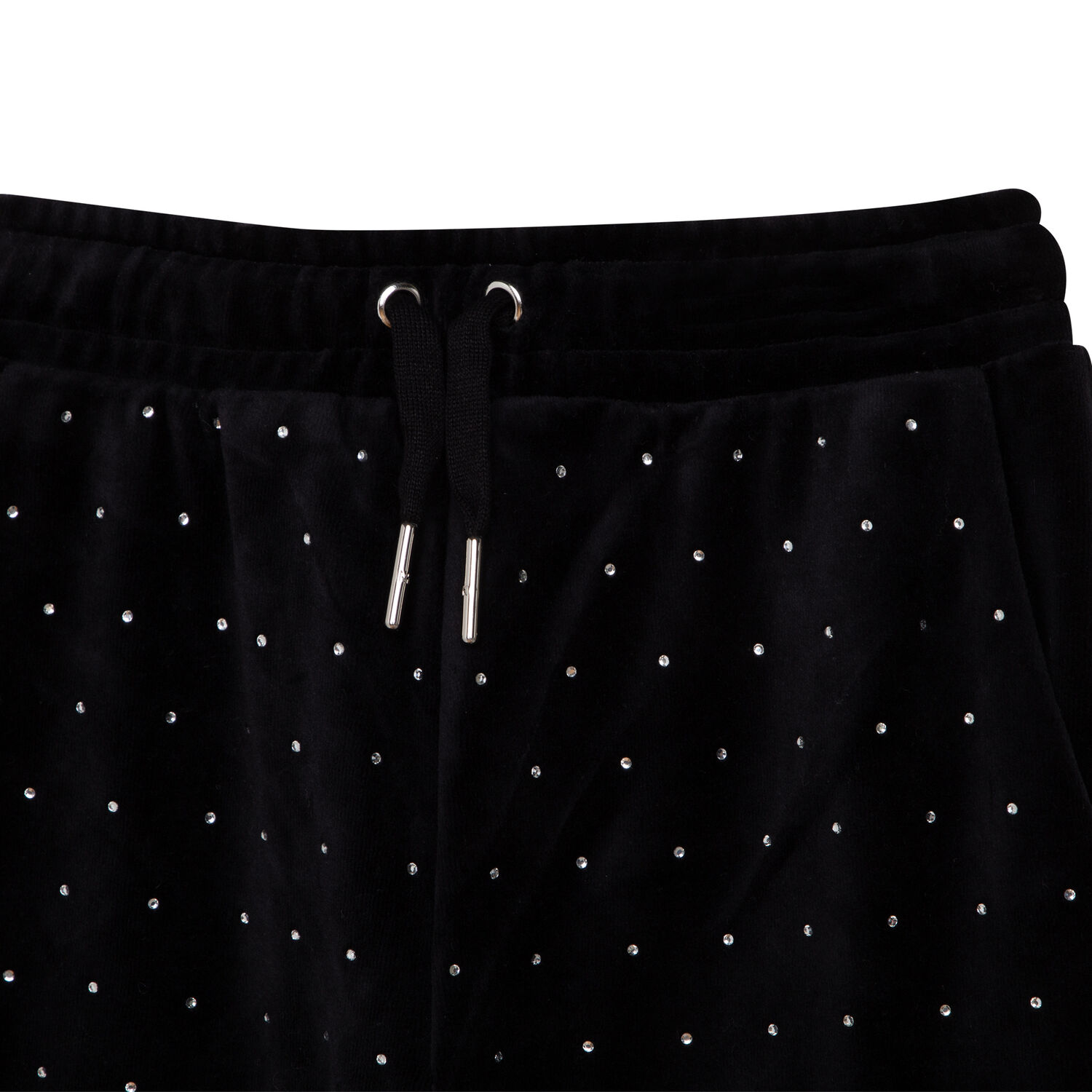 Girls Black Logo Embellished Joggers, 1, hi-res image number null