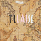 فستان بطبعة الخريطة بالشعار باللون الاسود و البيج , 1, hi-res