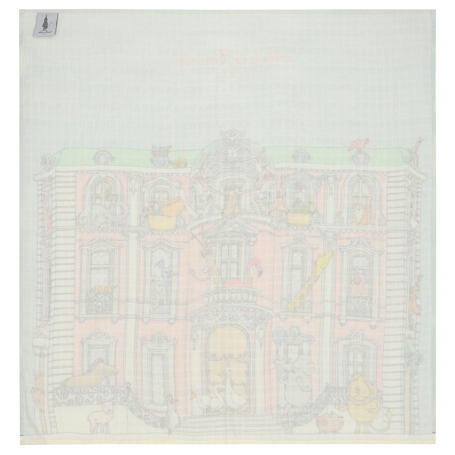 Blue & Pink Monceau Swaddle Carré Baby Blanket, 1, hi-res image number null