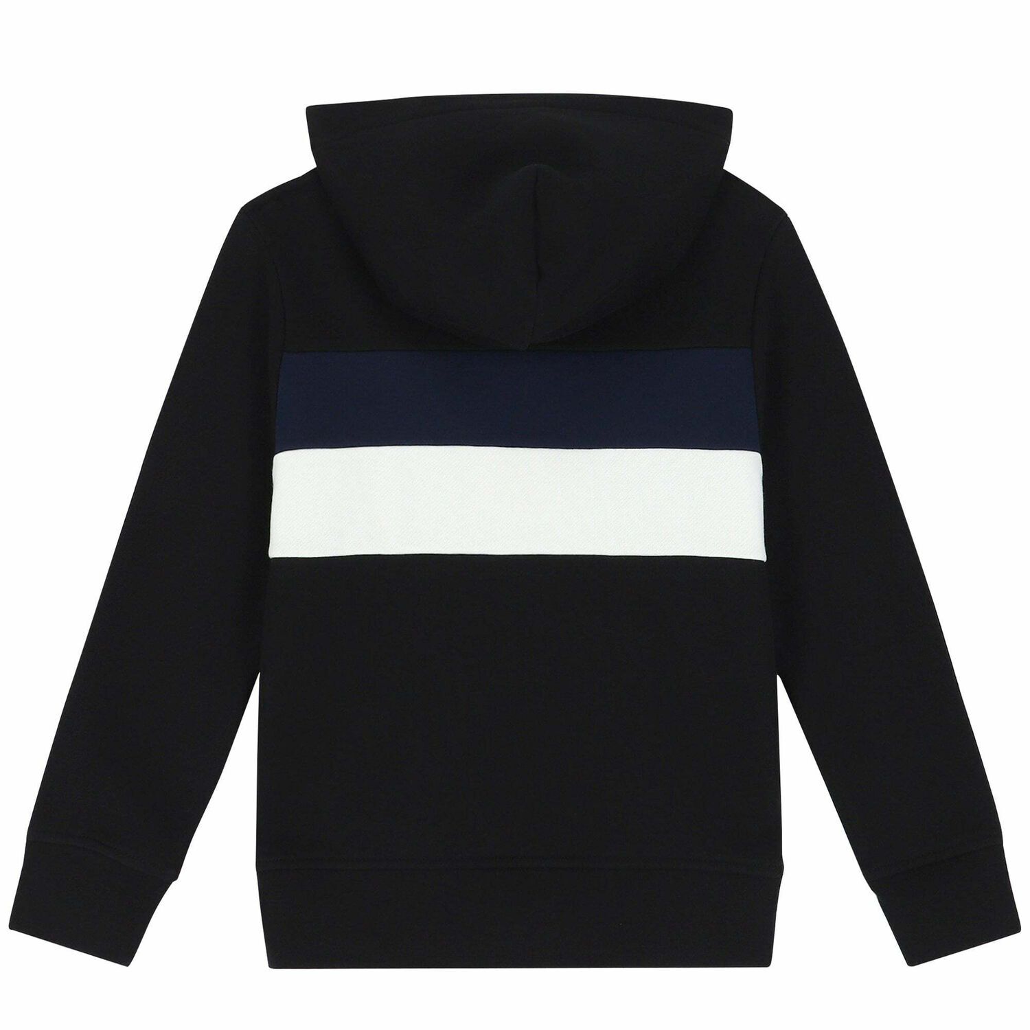 Boys Black Logo Hooded Top, 1, hi-res