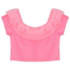 طقم تنورة بنات باللون الوردى والأزرق, 1, hi-res