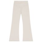 Girls Beige Flared Leggings, 1, hi-res