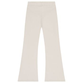 Girls Beige Flared Leggings