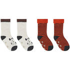 جوارب باللون الأزرق والبرتقالي للأولاد(2قطعة), 2, hi-res