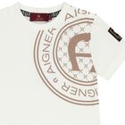 Younger Boys Ivory Logo T-Shirt, 2, hi-res