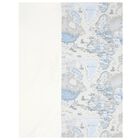 Baby Boys Blue & Grey Geo Map Baby Blanket, 1, hi-res