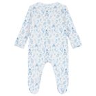 Baby Boys White & Blue Toile de Jouy Babygrow Set, 1, hi-res