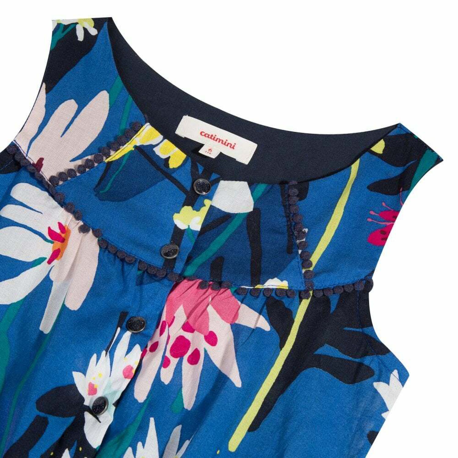 سالوبيت أزرق بطبعة الورود للبنات, 1, hi-res