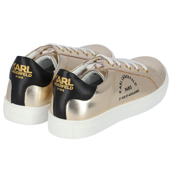 Gold & Black Logo Trainers