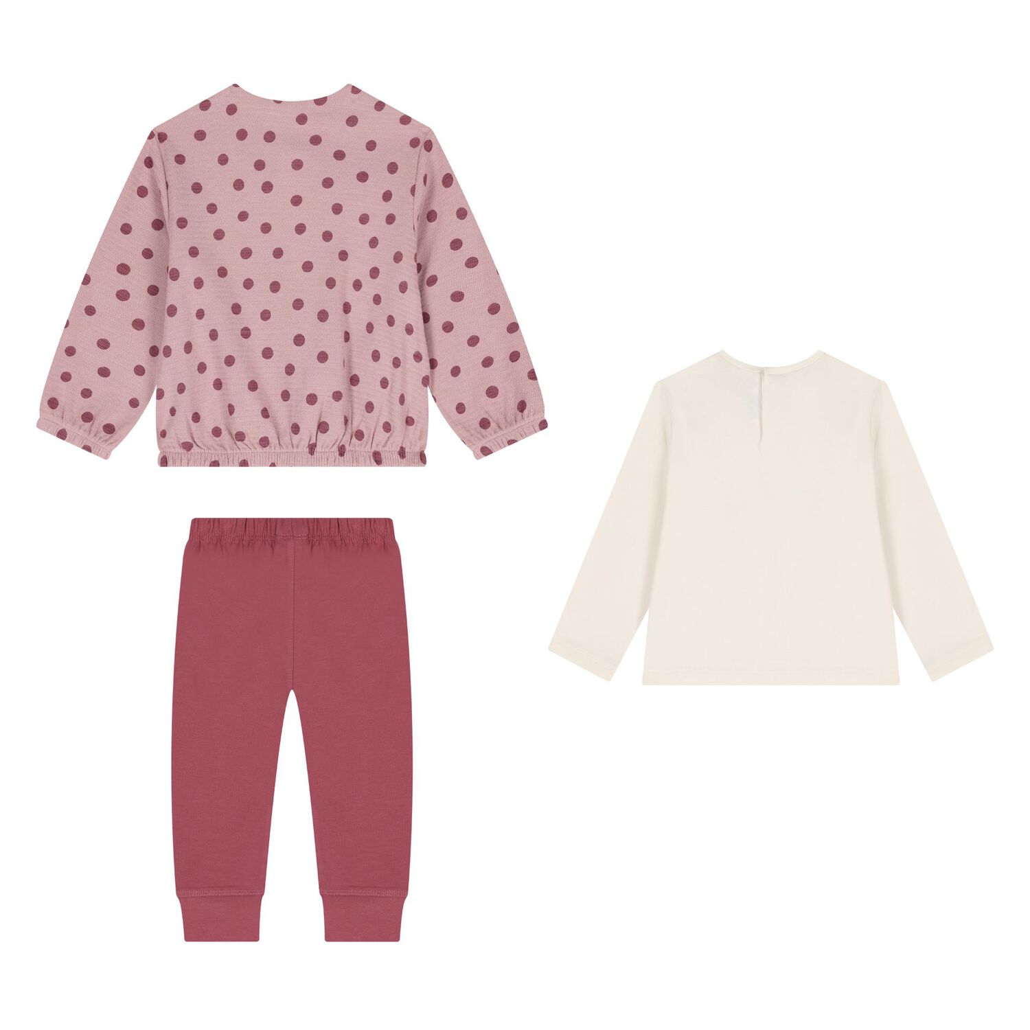 طقم ليجنز من 3 قطع بتصميم قطة عاجي ووردي للفتيات الصغيرات, 2, hi-res