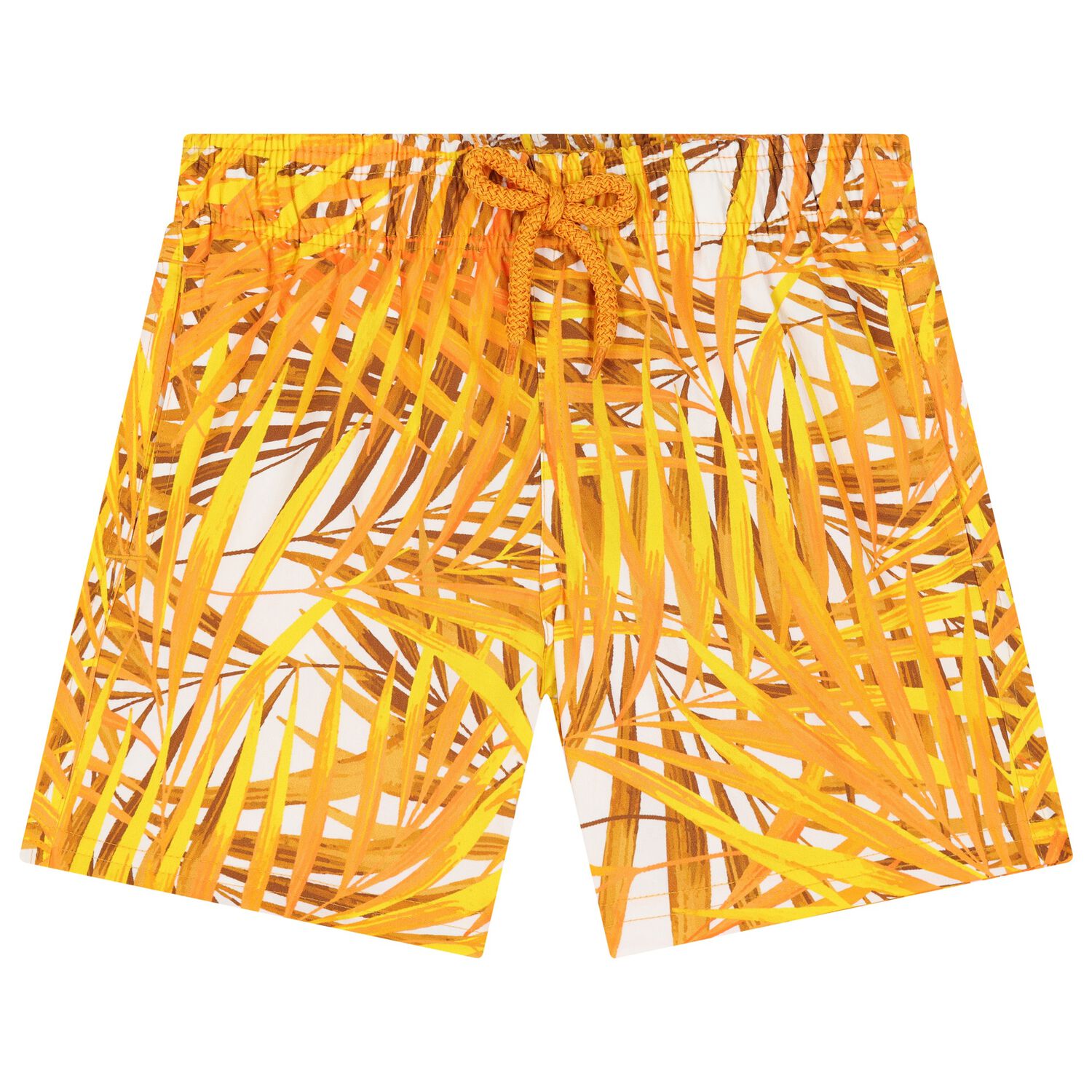 Boys Yellow Palm Swim Shorts, 1, hi-res image number null
