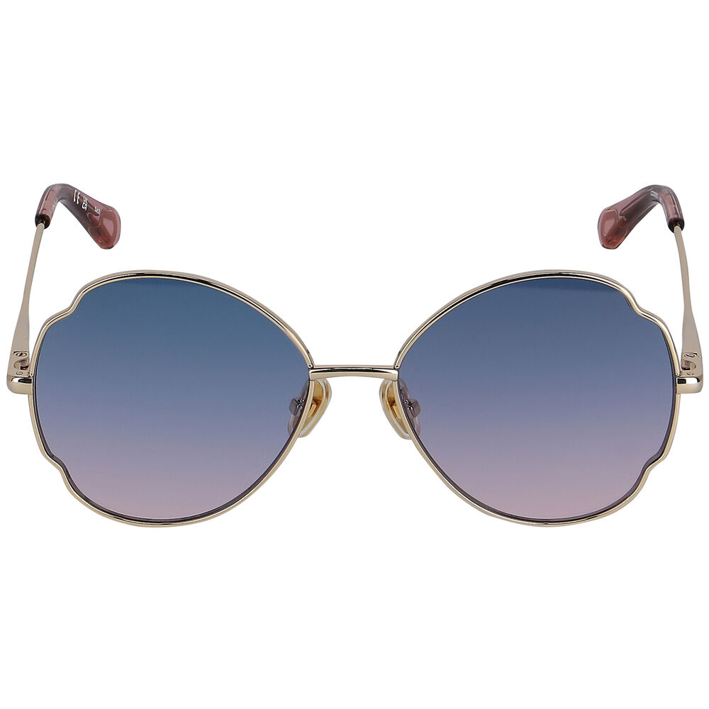 CHLOE Girls Gold & Blue Aviator Sunglasses Junior Couture UAE