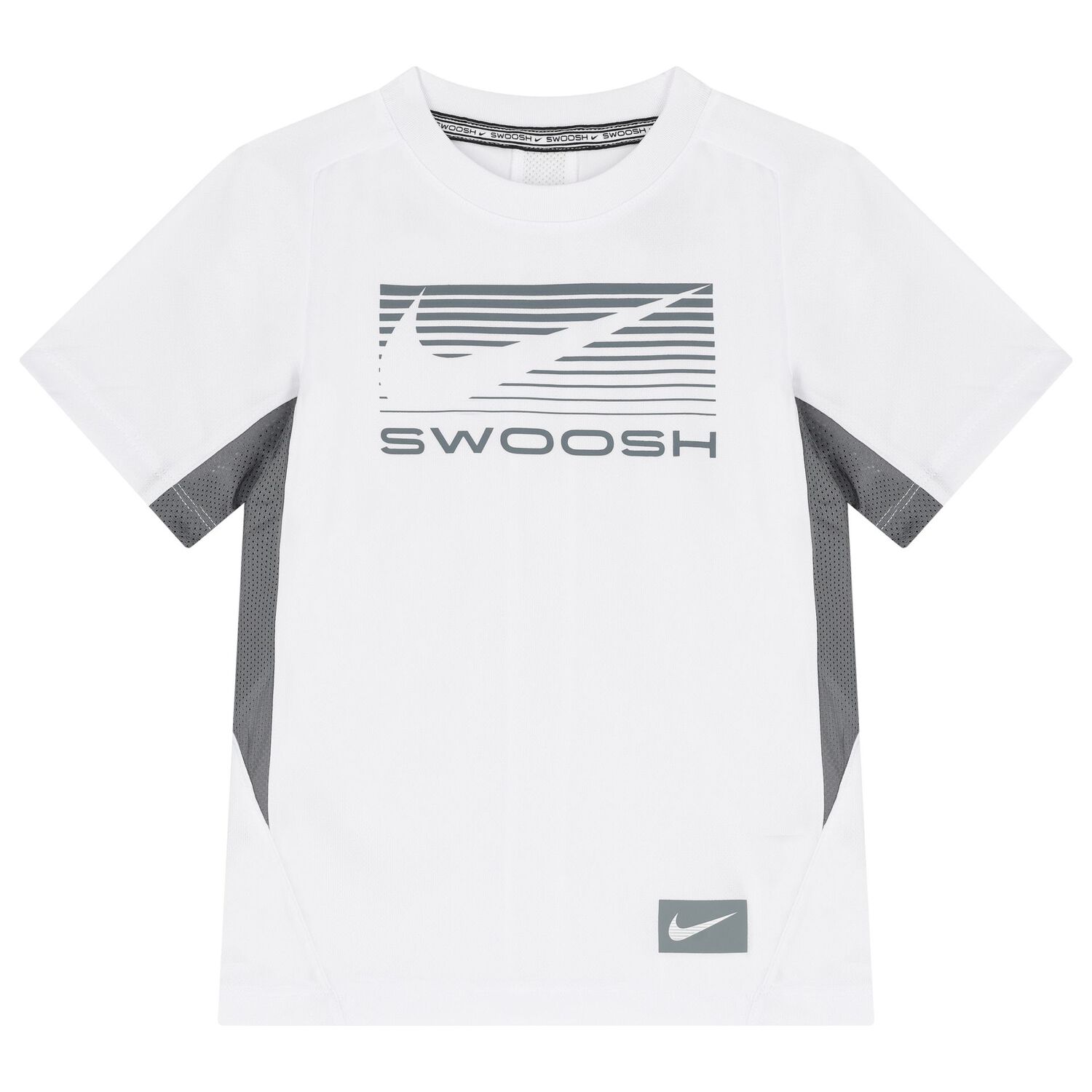 Boys White & Grey Shorts Set, 1, hi-res