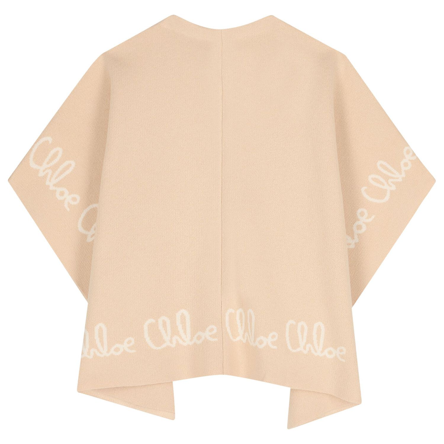 Girls Pink Knitted Cape, 1, hi-res