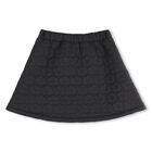 Girls Black Boke Flower Logo Skirt, 1, hi-res