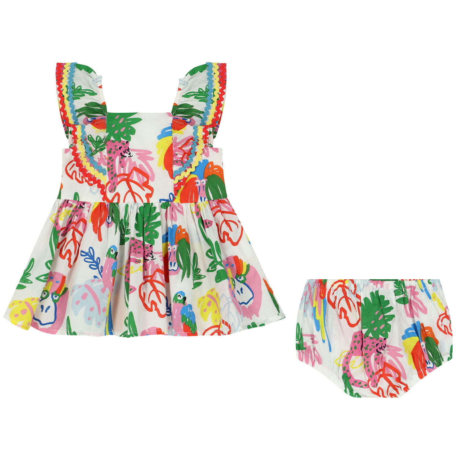 Younger Girls Colourful Dress Set, 1, hi-res