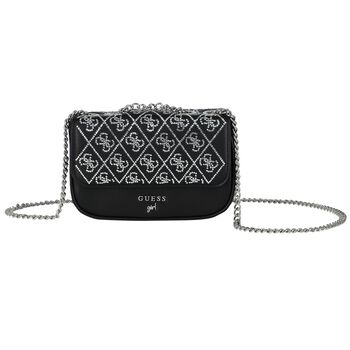 Girls Black Logo Handbag