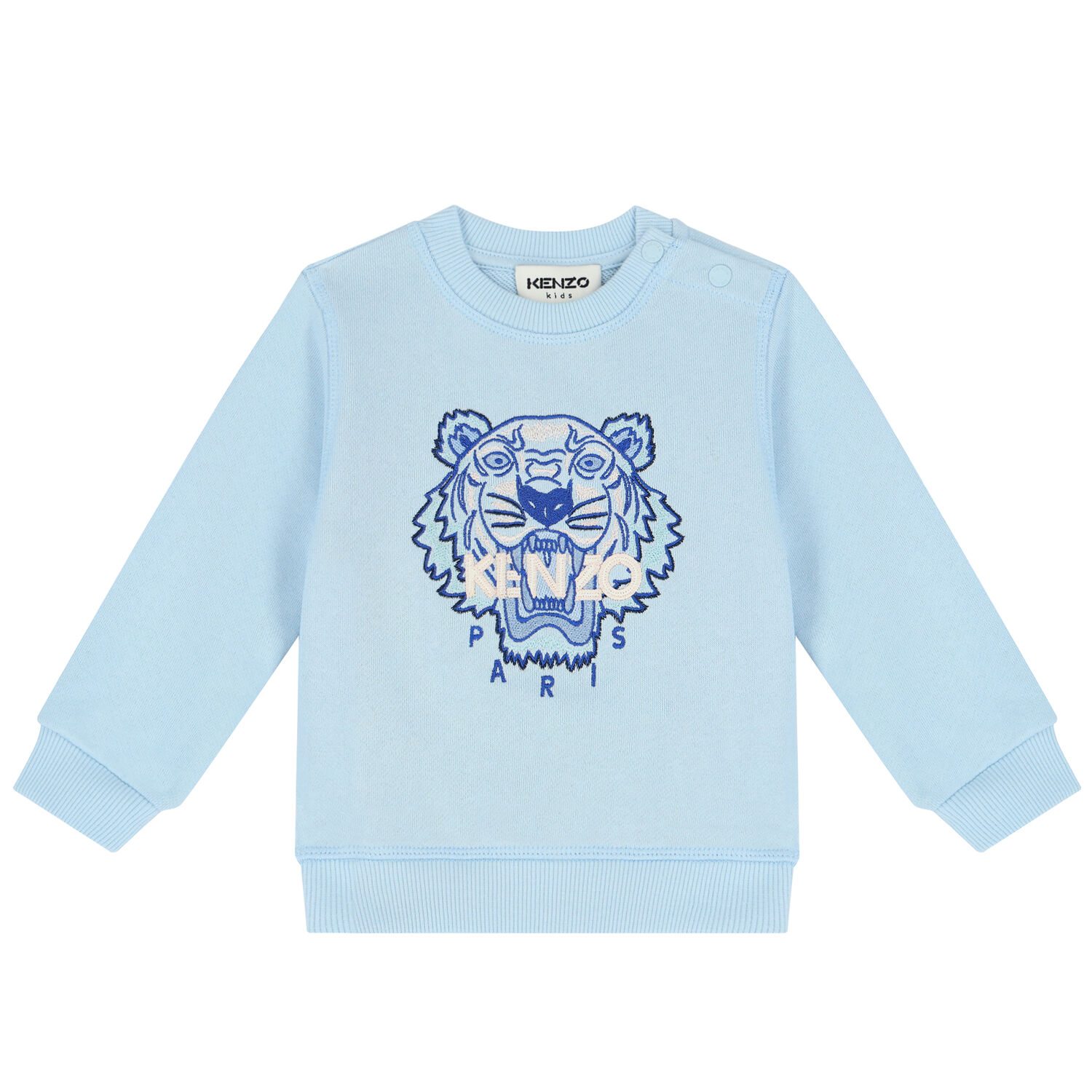Younger Boys Blue Tiger Sweatshirt, 1, hi-res