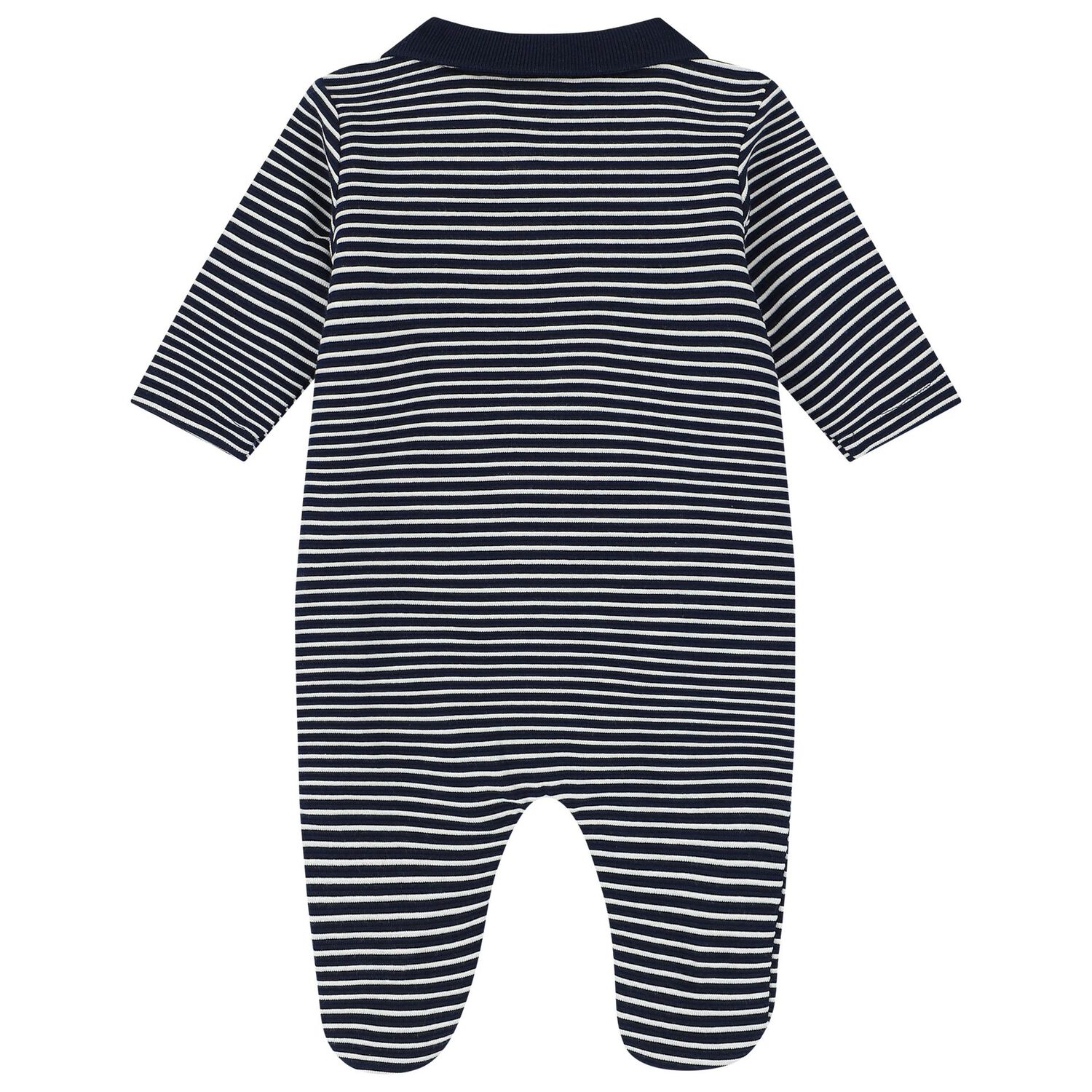 Baby Boys Navy Blue & White Striped Babygrow Gift Set, 1, hi-res