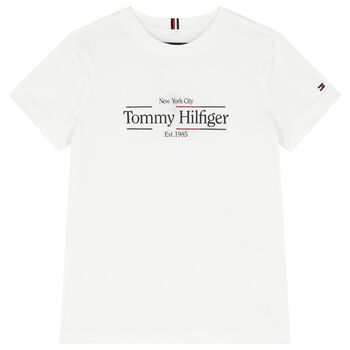 Boys White Logo T-Shirt