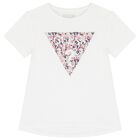 Girls White Logo T-Shirt, 1, hi-res