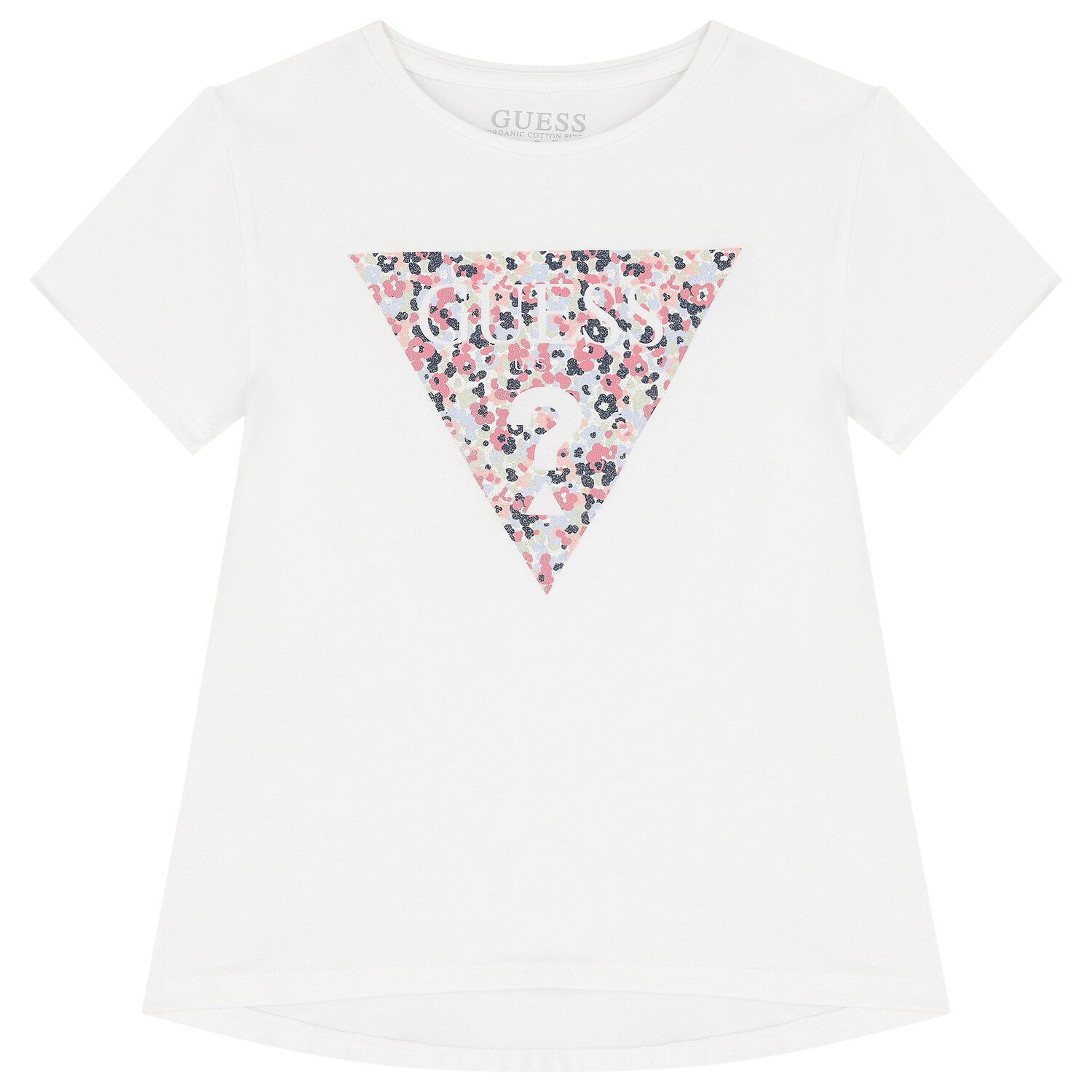 Girls White Logo T-Shirt, 1, hi-res