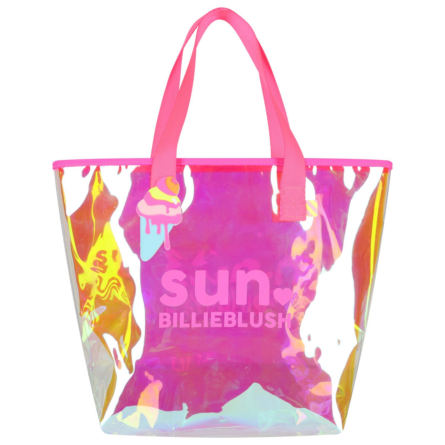 Girls Pink Iridescent Ice Cream Tote Bag, 1, hi-res image number null
