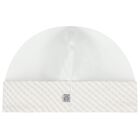 White & Beige Logo Baby Hat, 1, hi-res