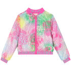 جاكيت بالترتر وطبعة فراشة باللون الوردى للبنات, 1, hi-res