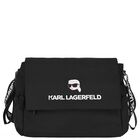 Black Ikonik Karl Logo Changing Bag, 1, hi-res