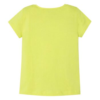 Girl Green Cotton Printed T-Shirt