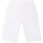 Boys White Logo Shorts, 3, hi-res