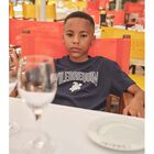 تيشيرت أولاد بالشعار باللون الكحلى, 2, hi-res