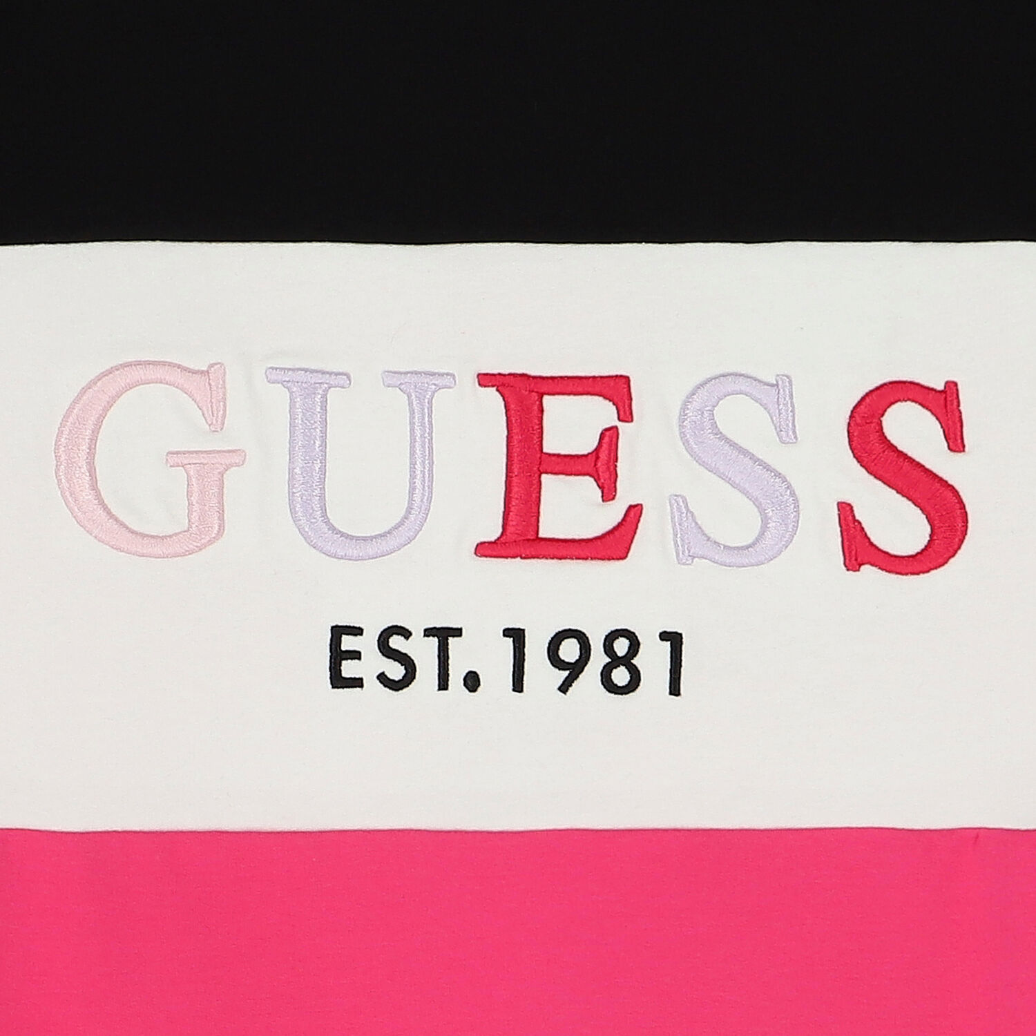 Girls Black, White & Pink Logo Dress, 1, hi-res