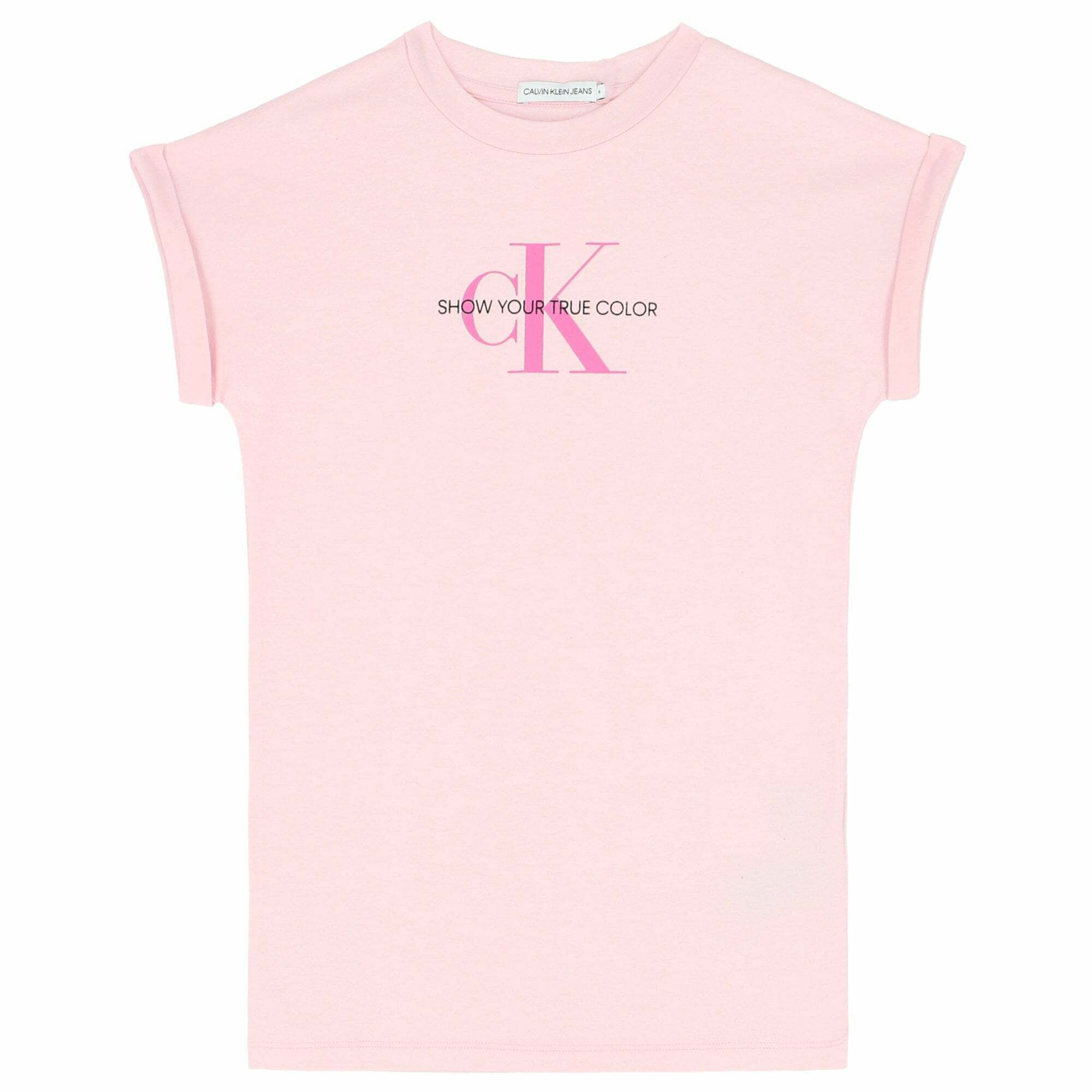 Calvin klein t-shirt hot sale dress pink