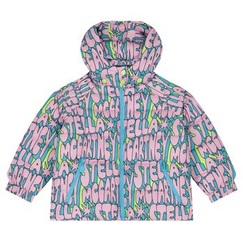 Girls Pink Logo Puffer Jacket