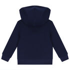 Baby Boys Navy Blue Logo Tracksuit, 1, hi-res