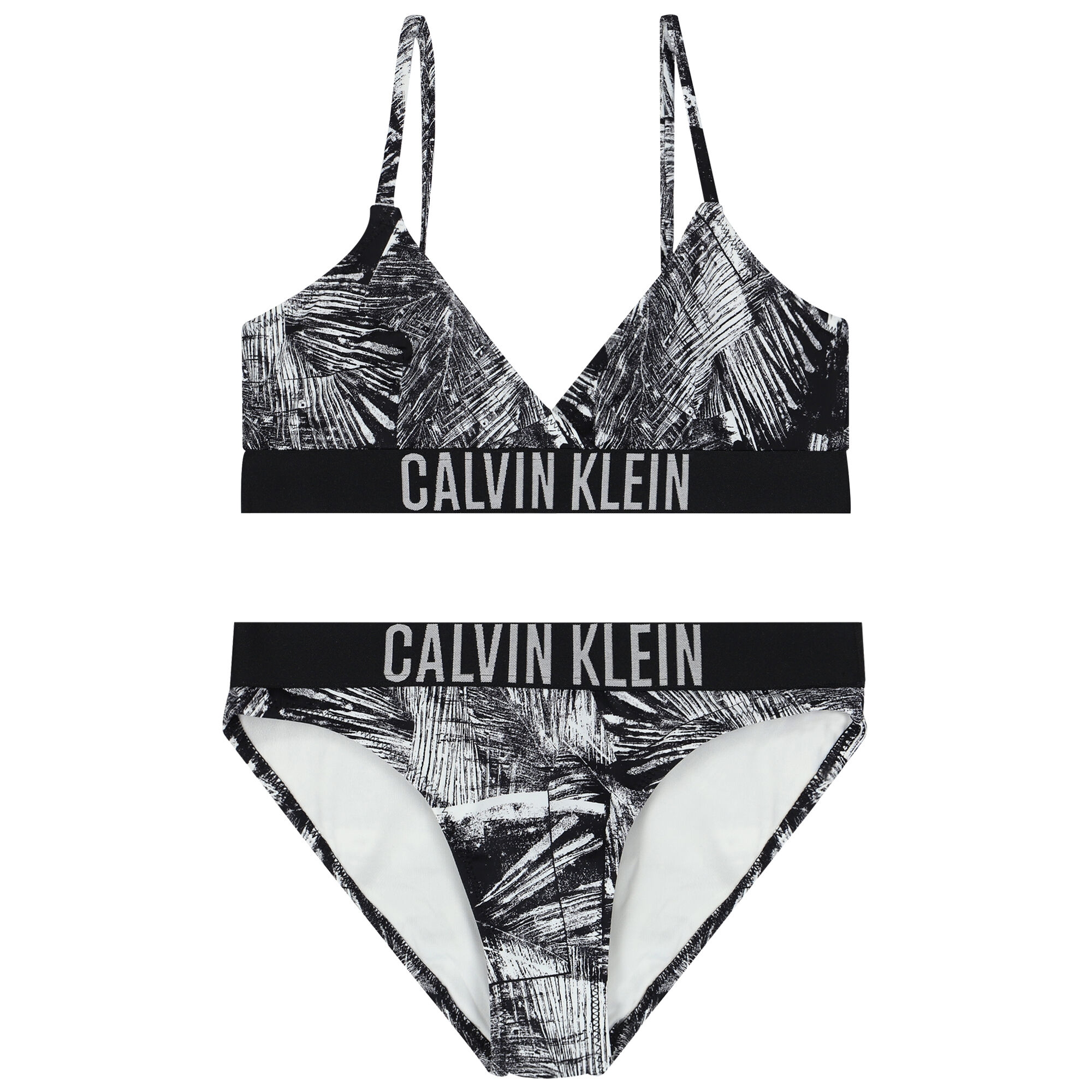 Calvin Klein Girls Black and White Logo Bikini Junior Couture UAE